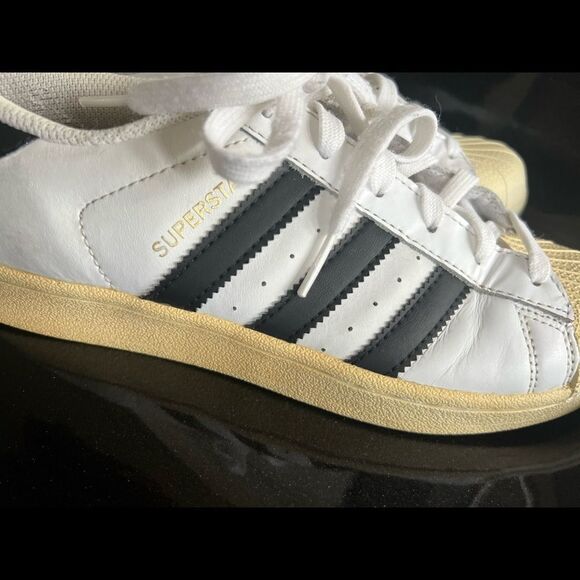 Adidas Original Superstar Shoes Low Top White Black C77124  Size 7.5 - Picture 6 of 14